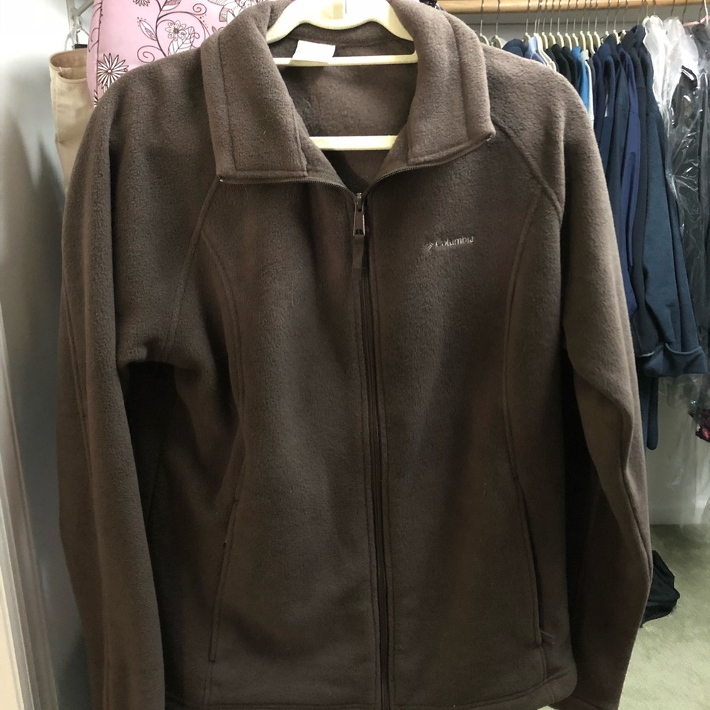 XL Columbia brown fleece jacket